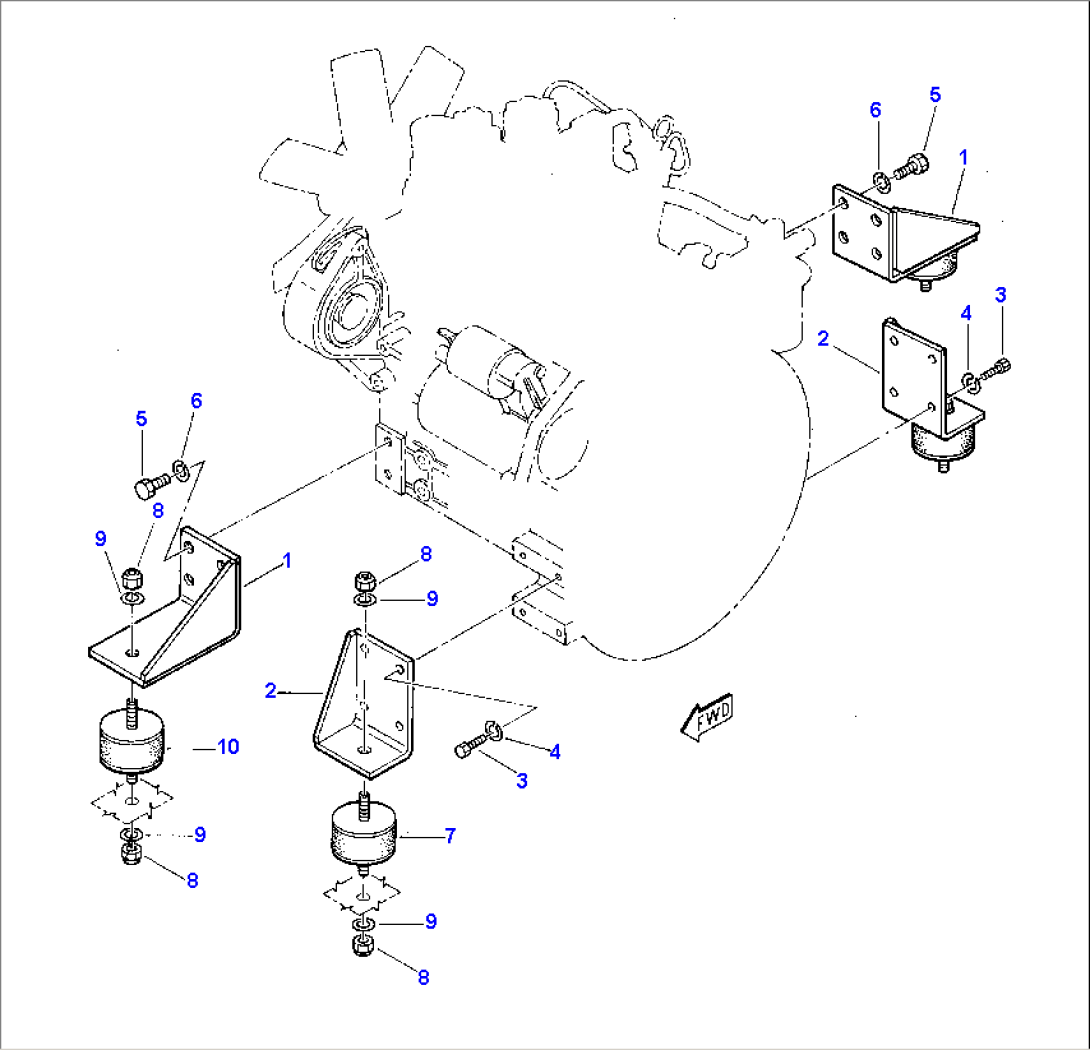 ENGINE MOUNTING PARTS