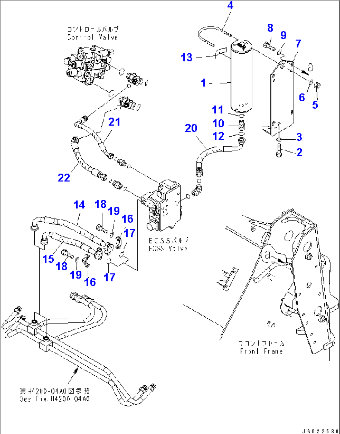 HYDRAULIC PIPING (E.C.S.S. ACCUMULATOR)