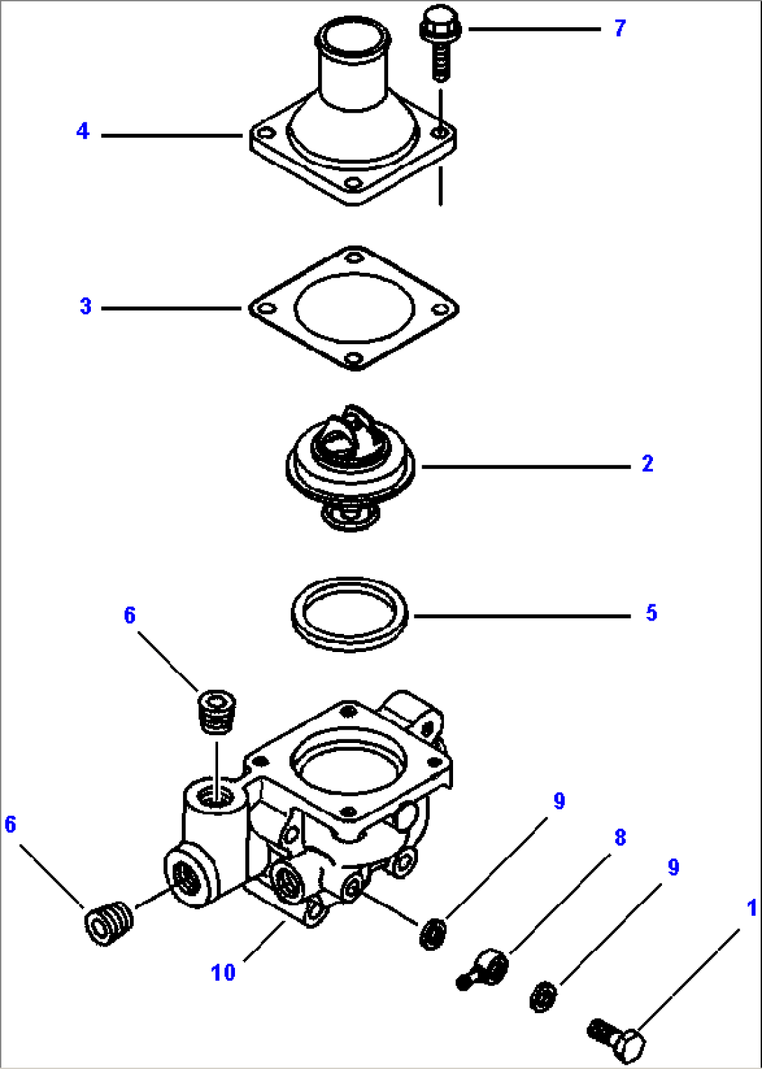 FIG. A0141-01A1 TIER II ENGINE - THERMOSTAT