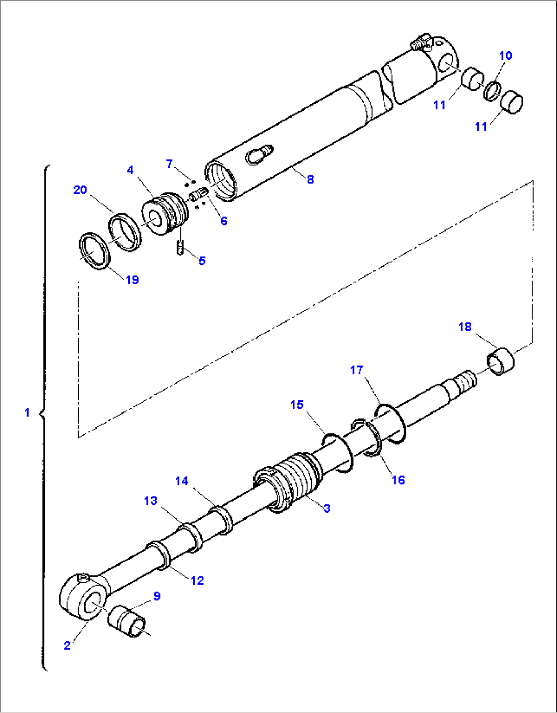 HORIZONTAL OUTRIGGER CYLINDER L.H.