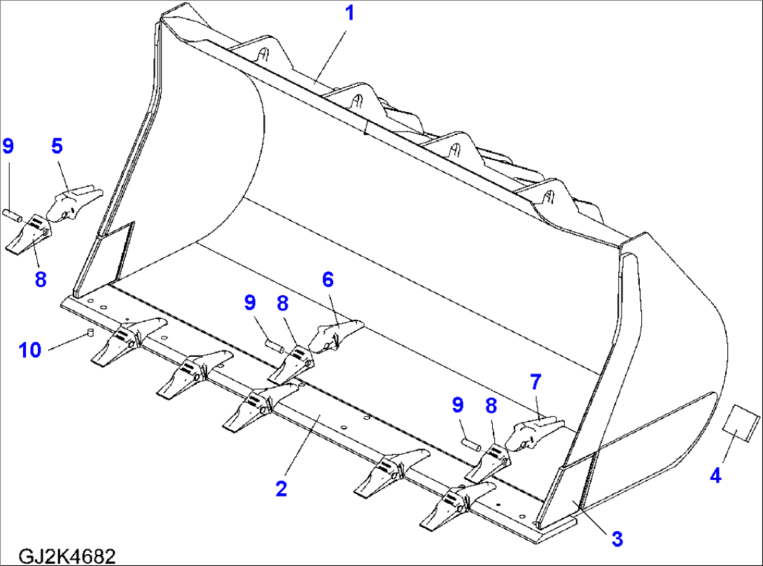 BUCKET 3.1CBM (WITH TEETH) (C)