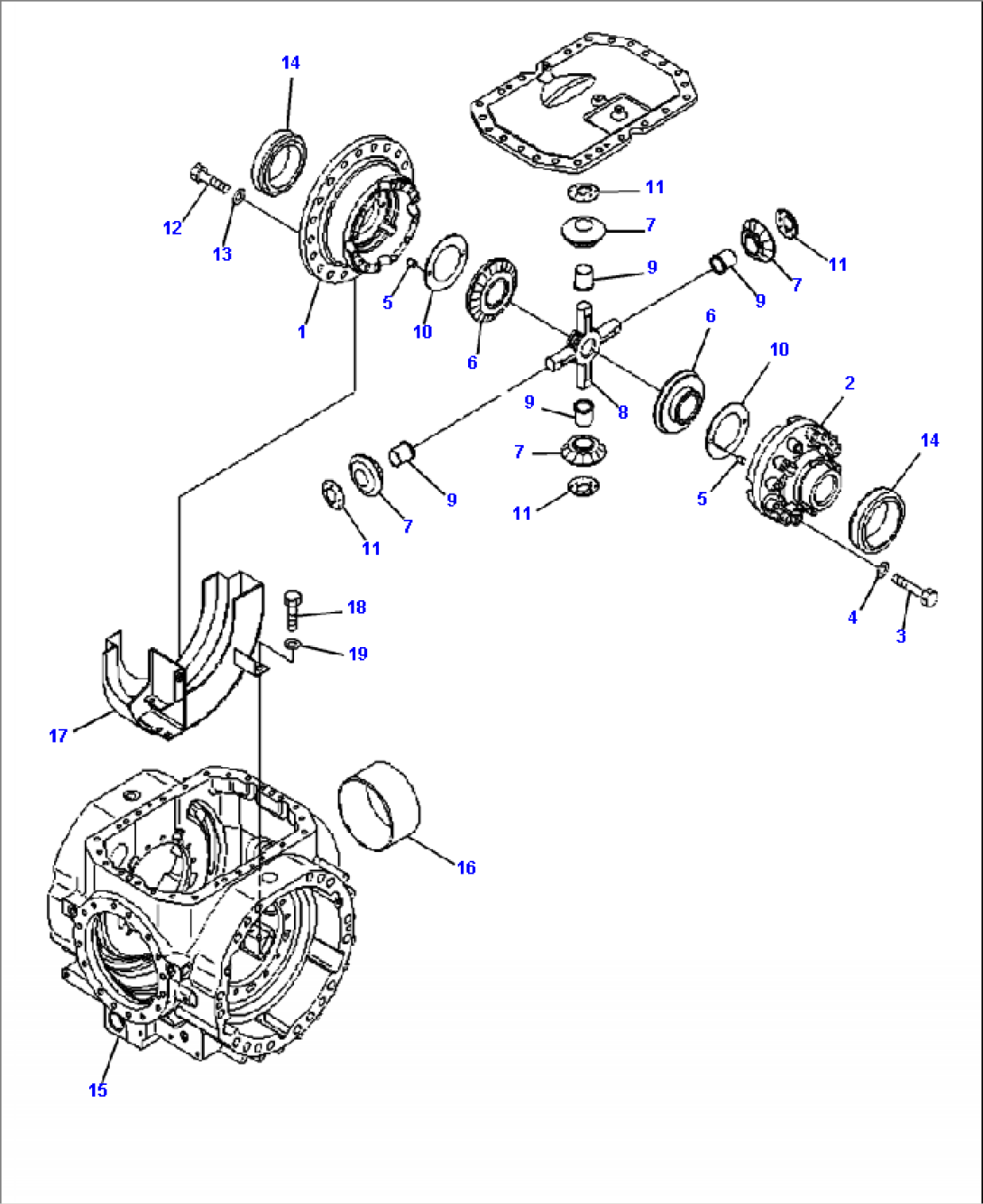 F4500-54B0 REAR AXLE STANDARD DIFFERENTIAL (2/3)