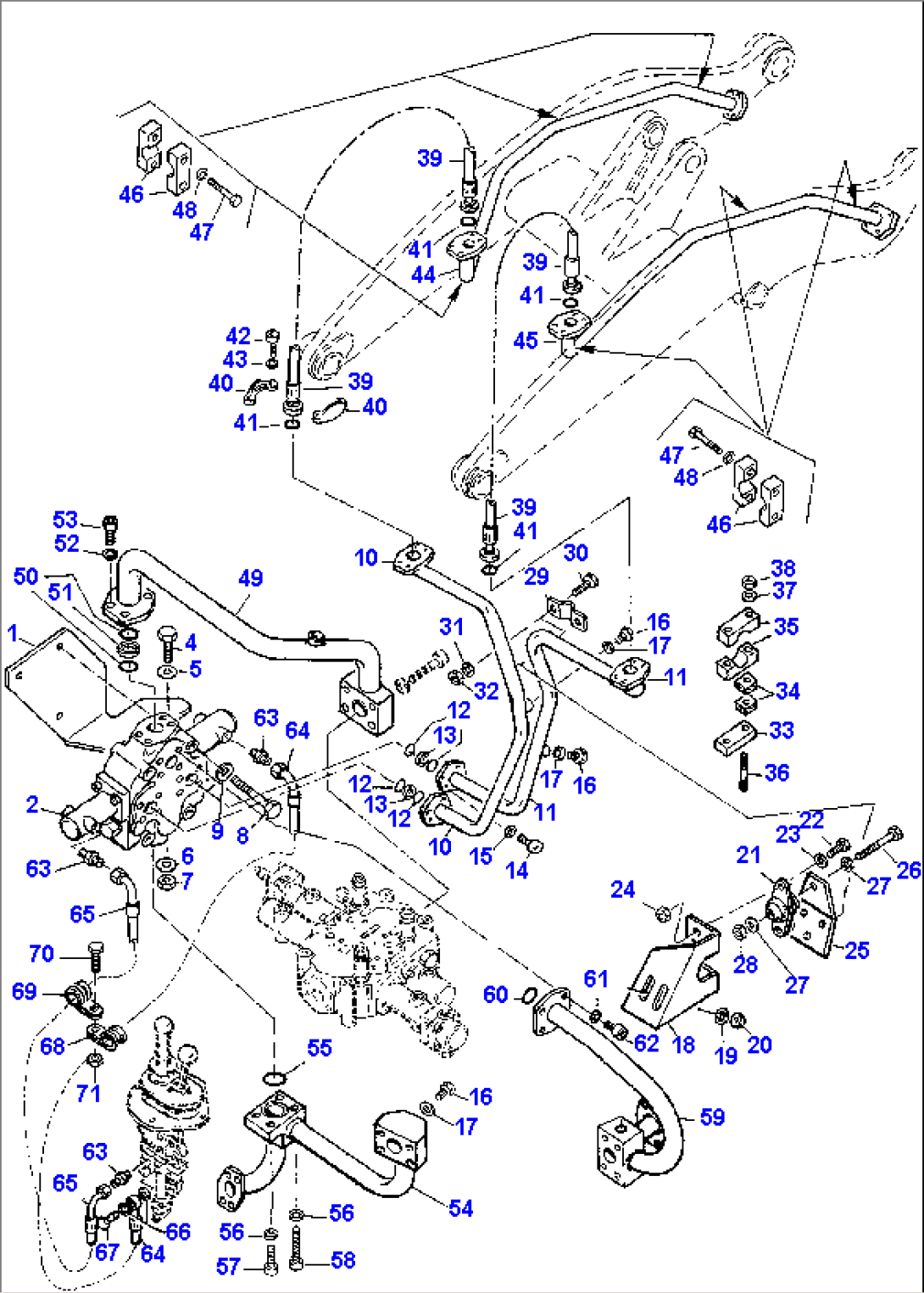 ADD. CONTROL VALVE WITH PIPINGS, THREE WAYS