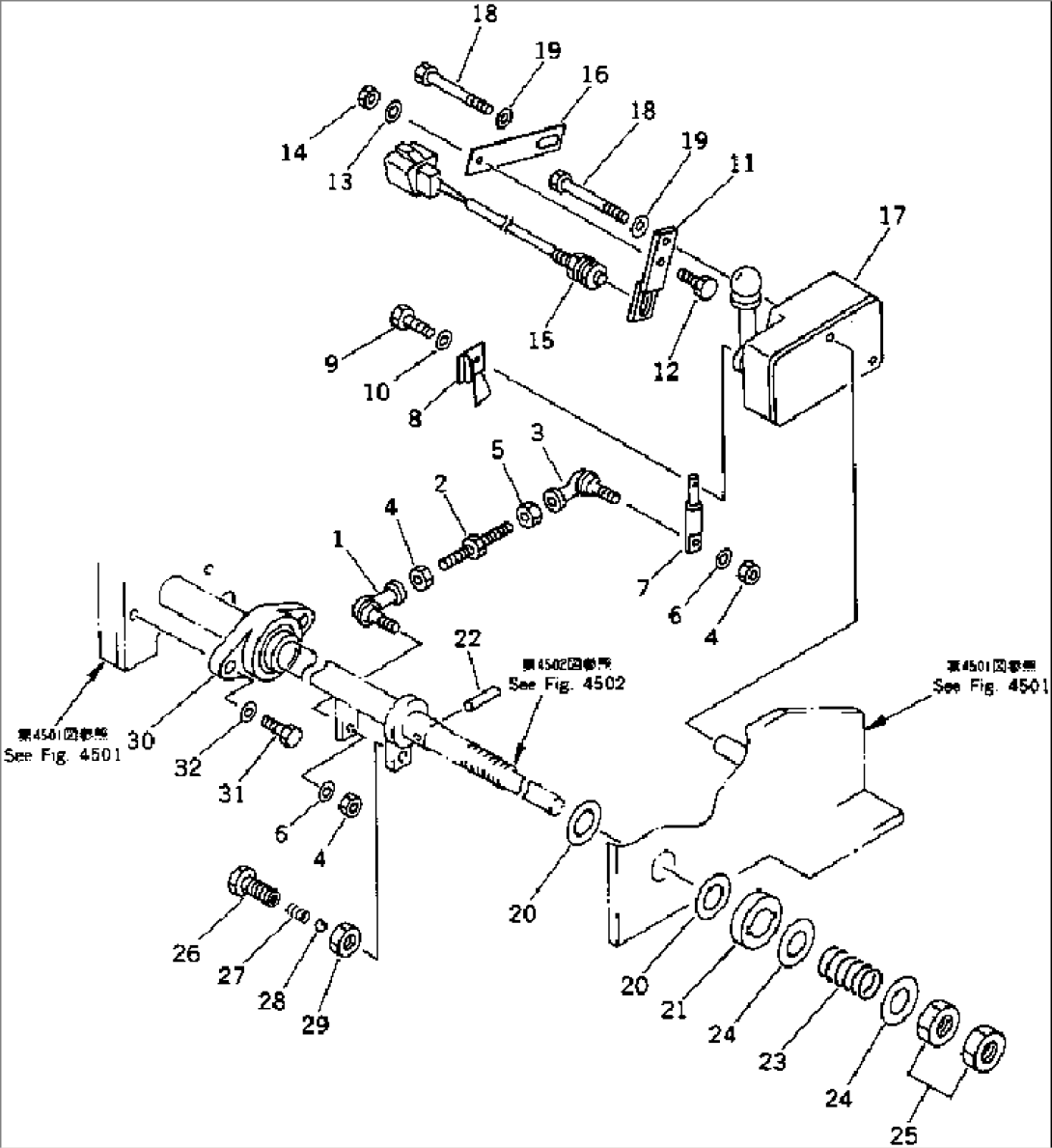 TRAVEL CONTROL (LEVER AND LINKAGE) (3/3)