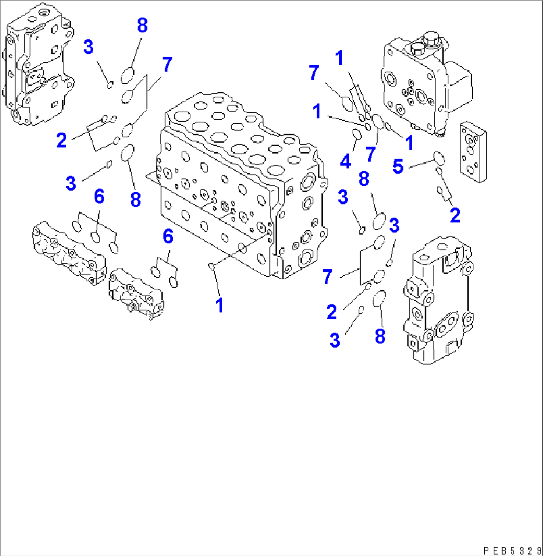 MAIN VALVE (2/9) (FOR MONO-BOOM) (DRAWBAR PULL UP SPEC.)