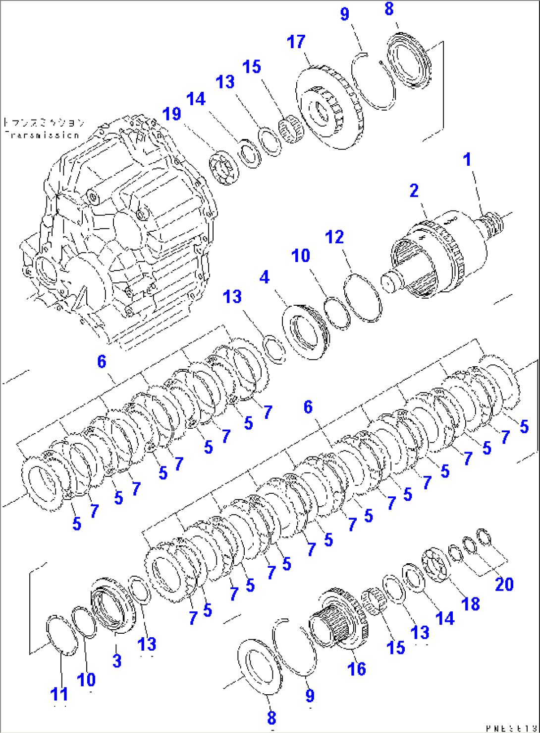 TRANSMISSION (FORWARD AND 2ND CLUTCH)