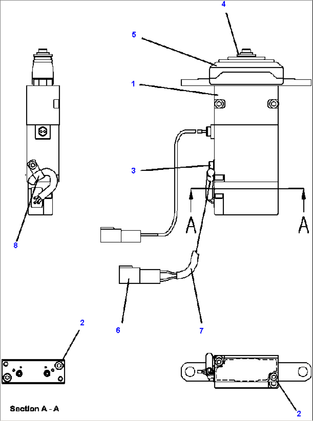 K0200-42B0 CONTROL LEVER DUMP LEVER ASSEMBLY