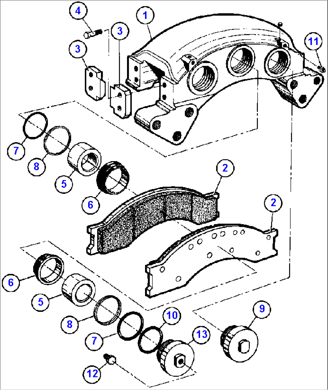FRONT BRAKE ASSM - (ROCKWELL) (PB6180)