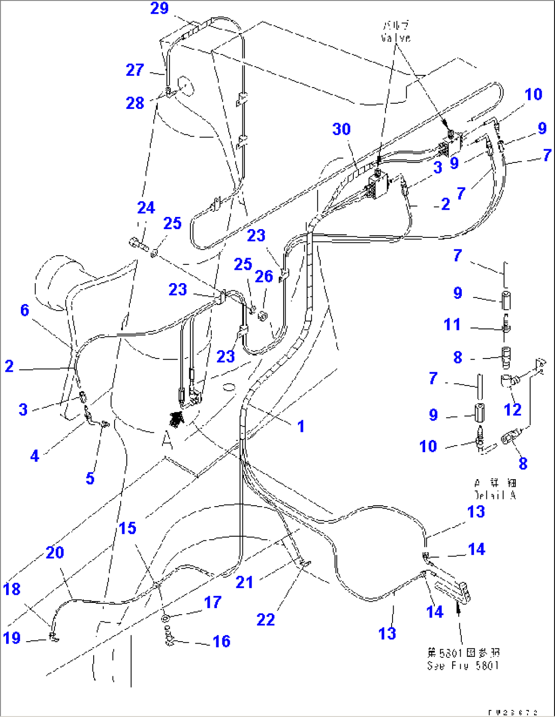 AUTO LUBRICATION SYSTEM (6/12) (FRONT R.H. PIPING)(#4626-)