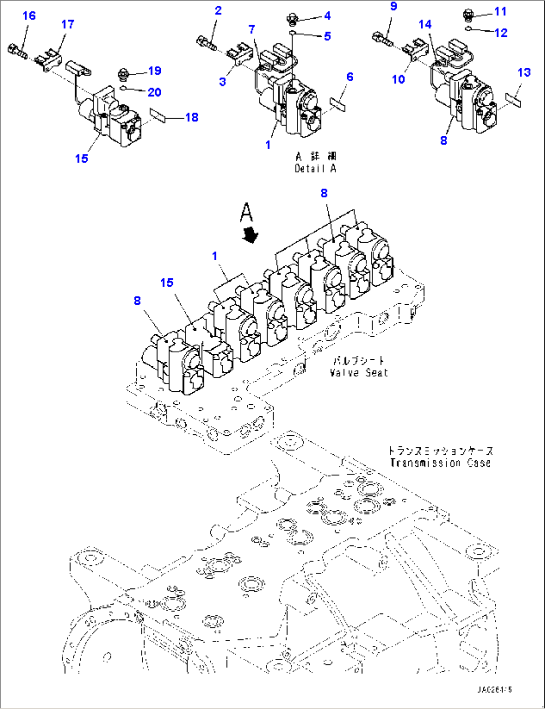 Torque Converter and Transmission, Input and Output Shaft (#50001-)
