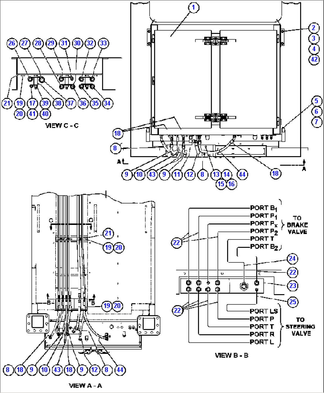 BRAKE CABINET/CAB PIPING