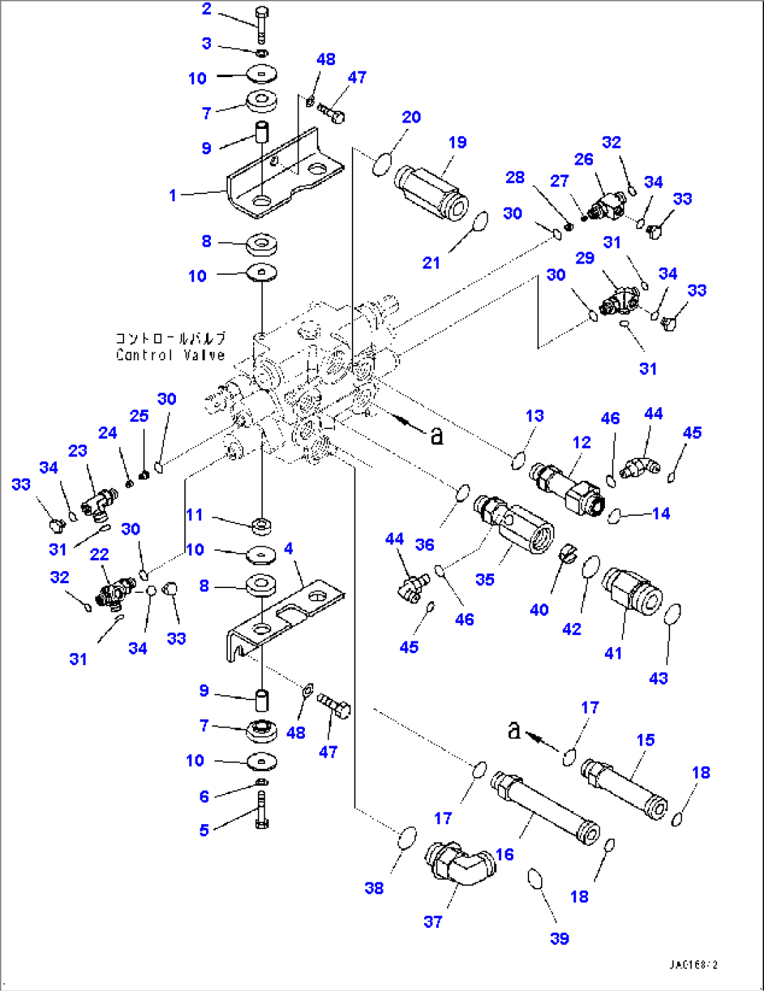 Hydraulic Control Valve, Control Valve Related Parts (#80001-)