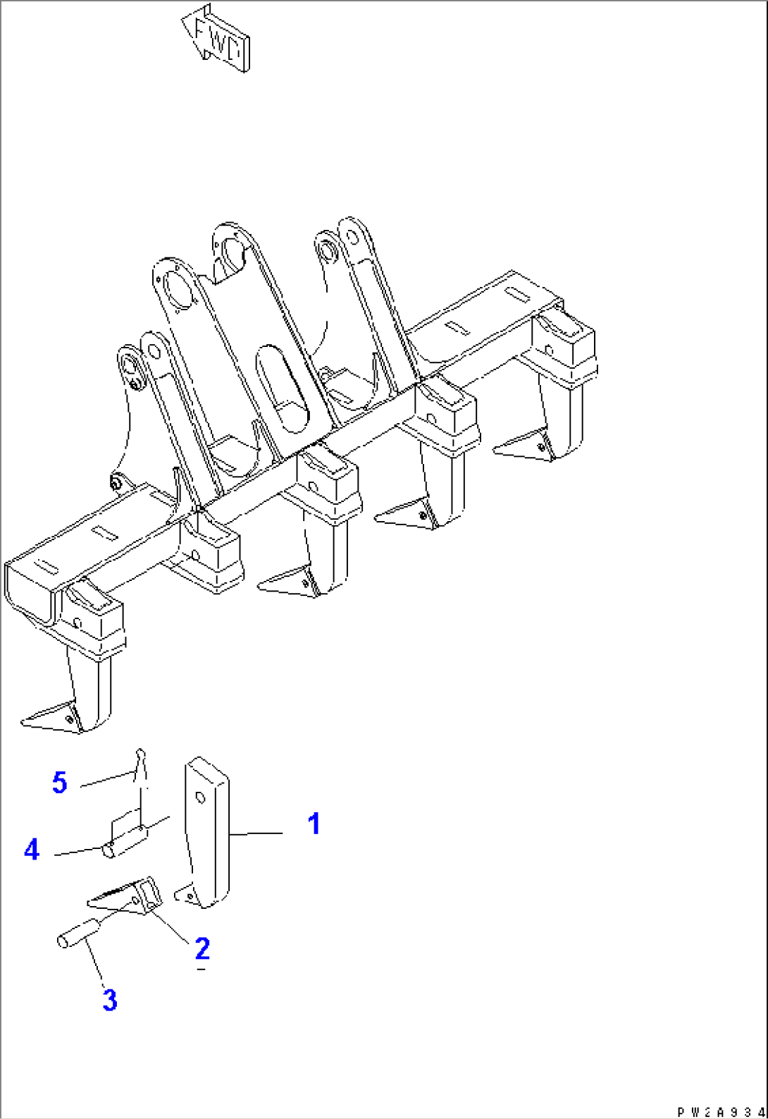 RIPPER SHANK (ADDITIONAL 2-SHANKS TYPE)