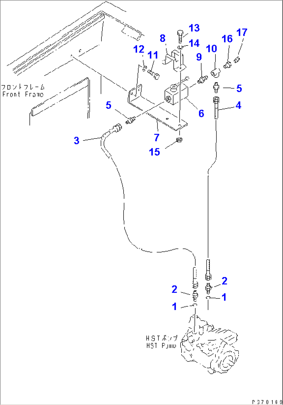 HYDRAULIC PIPING (BYPASS VALVE LINE)(#2101-)