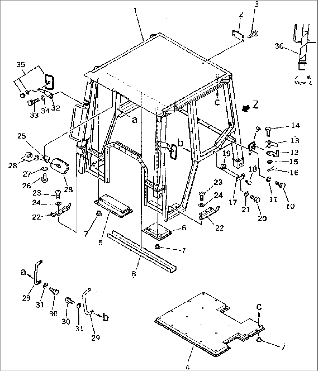 ROPS CAB (BODY) (1/5) (TBG SPEC.)(#41001-41183)