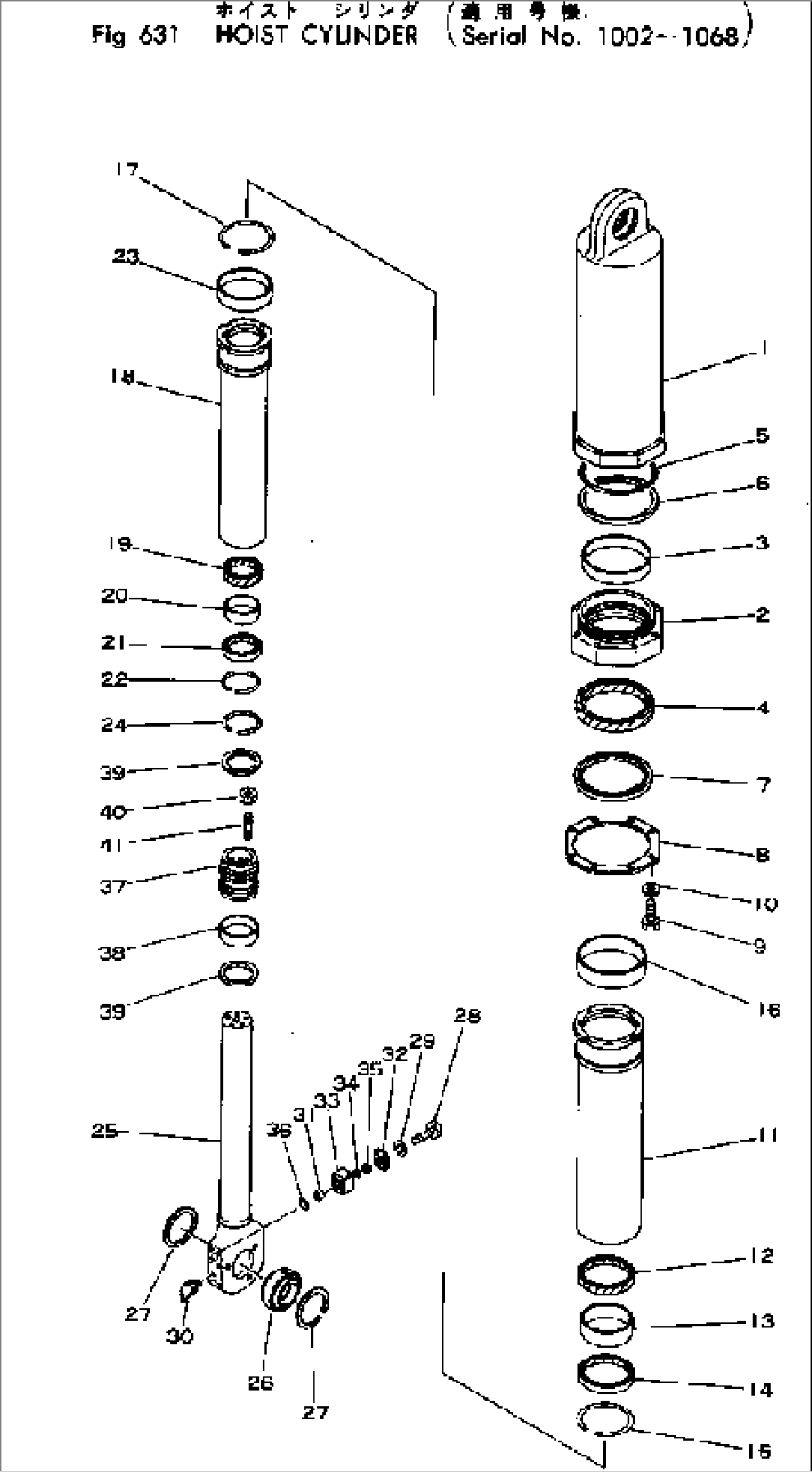 HOIST CYLINDER(#1002-1068)
