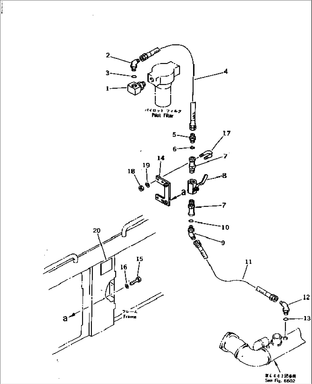 HYDRAULIC PUMP DRAIN PIPING (FOR COLD WEATHER SPEC.)