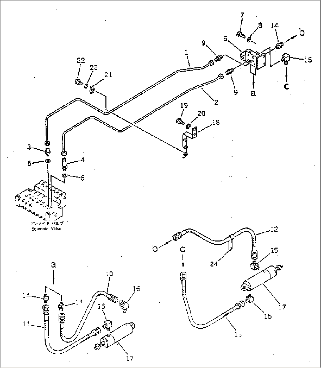 AIR PIPING (HIGH-LOW AND 2/4 WD CYLINDER LINE)