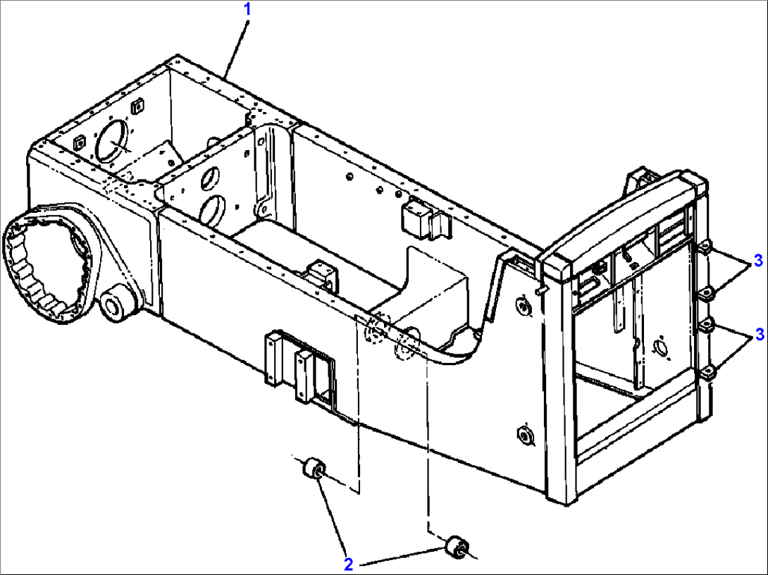 MAIN FRAME FOR MACHINES WITH LOW GROUND PRESSURE