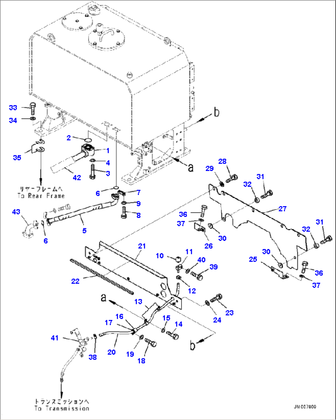 H0110-002005 HYDRAULIC TANK MOUNTING (WITH AUXILIARY STEERING)