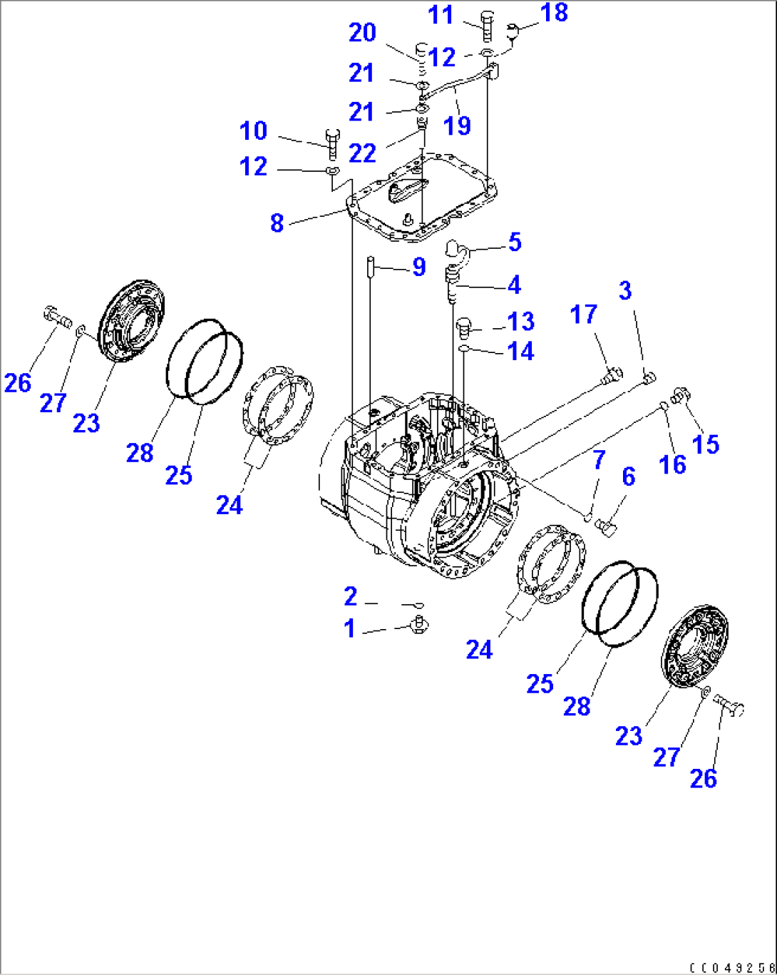 FRONT AXLE (DIFFERENTIAL¤ 2/3) (WITH LIMITED SLIP DIFFERENTIAL)(#90001-)