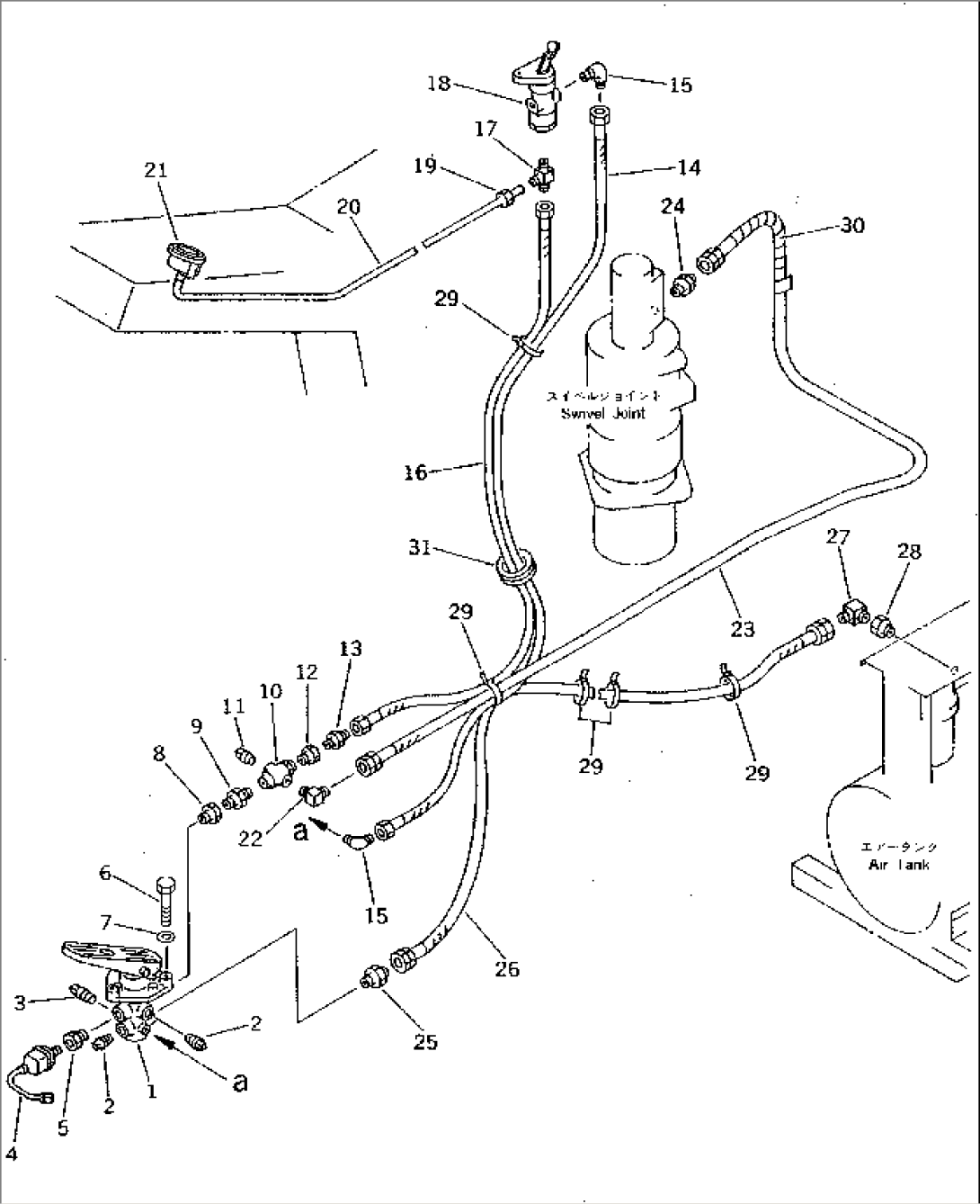 UPPER AIR PIPING (FOOT BRAKE AND BRAKE LOCK)