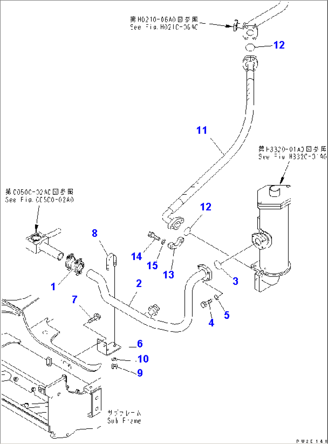 BRAKE COOLING PIPING (OIL COOLER TO LINE FILTER)
