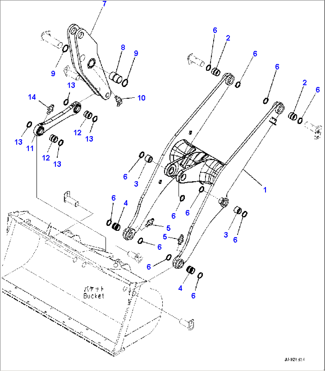 Boom and Bell Crank, Boom and Bushing (#81609-)