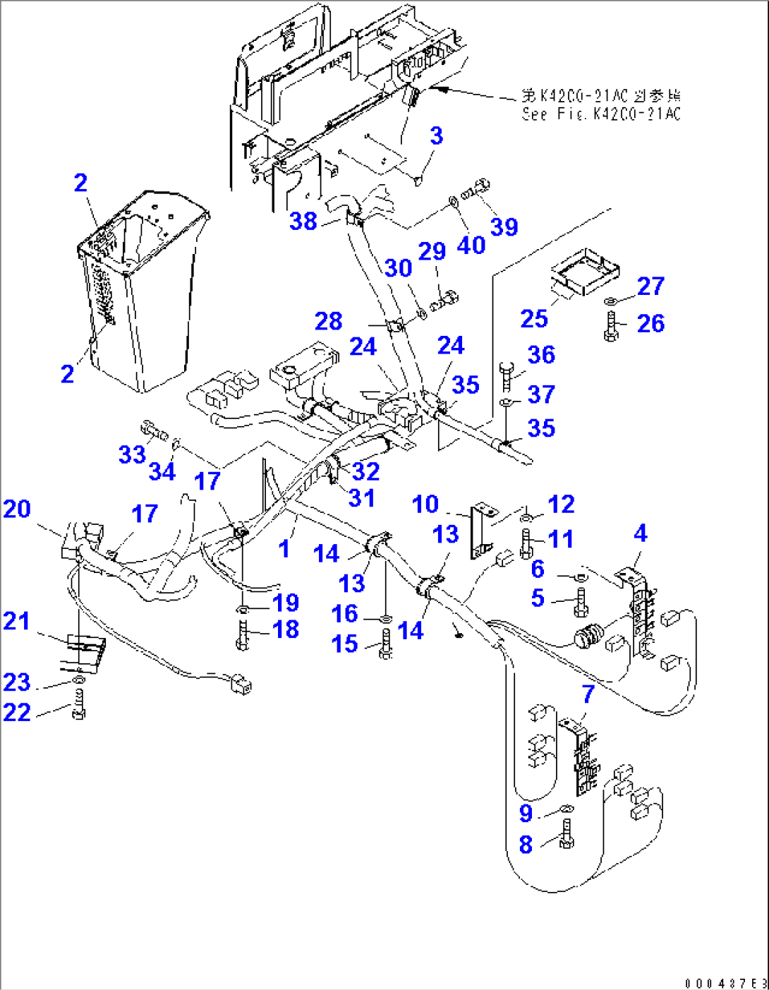 FLOOR FRAME (WIRING HARNESS) (1/2) (FOR SWITCH PUMP CUT-OFF)