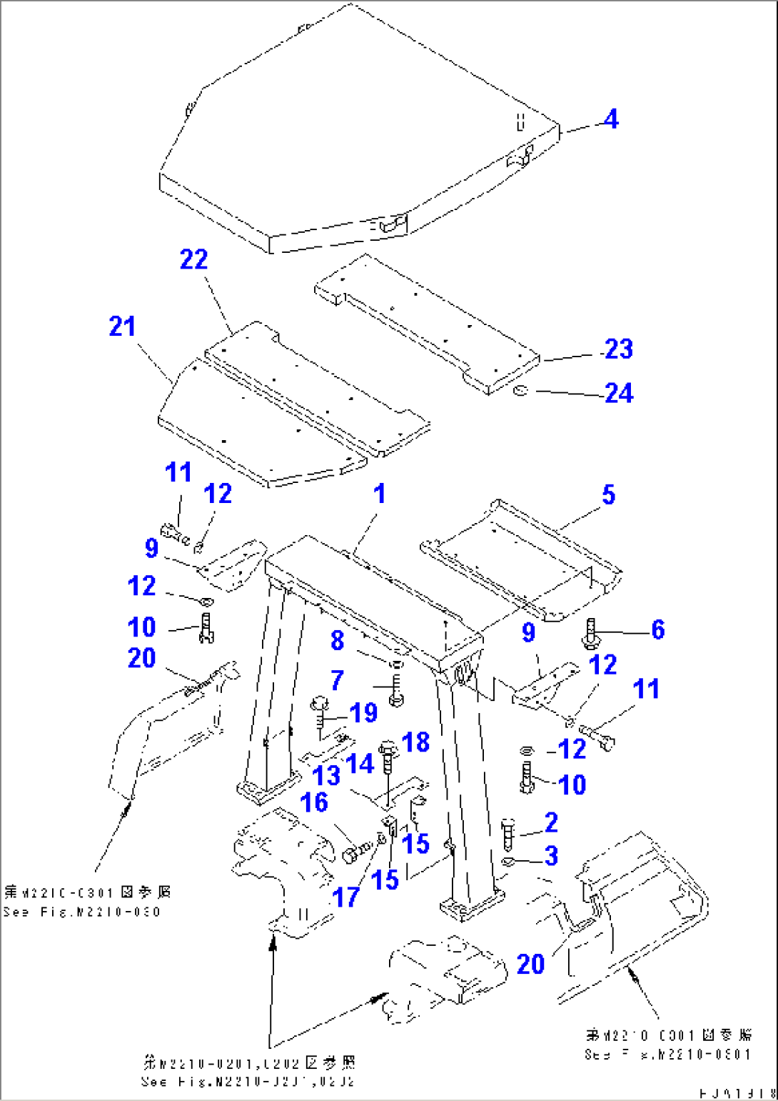 ROPS (WITHOUT CAB) (VANDALISM PROTECTION)