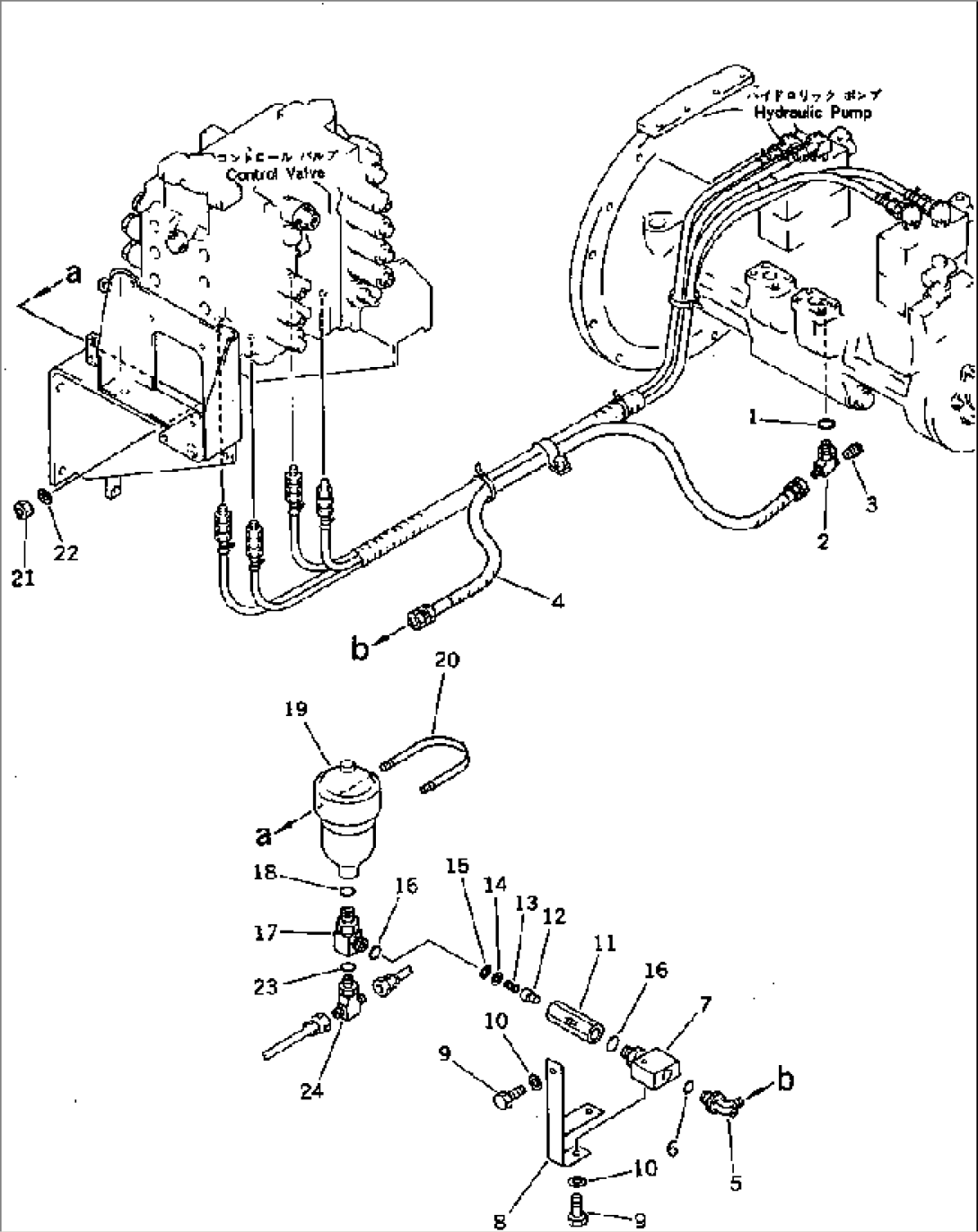 PUMP TO ACCUMULATOR PIPING (WITH AUTO DECELERATION) (WITH SWING MECHANICAL BRAKE)