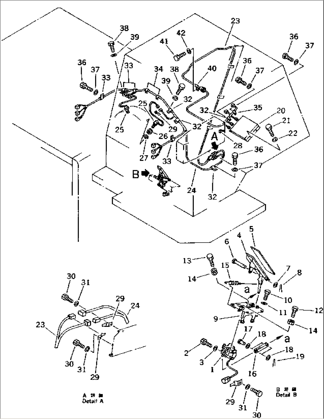 ACCELERATOR PEDAL AND LINKAGE (FOR ELECTRICAL GOVERNOR)