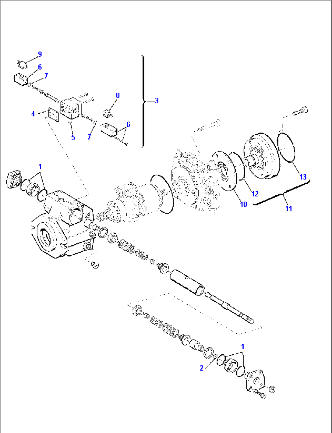 HYDRAULIC PUMP (TRAVEL) (3/3)