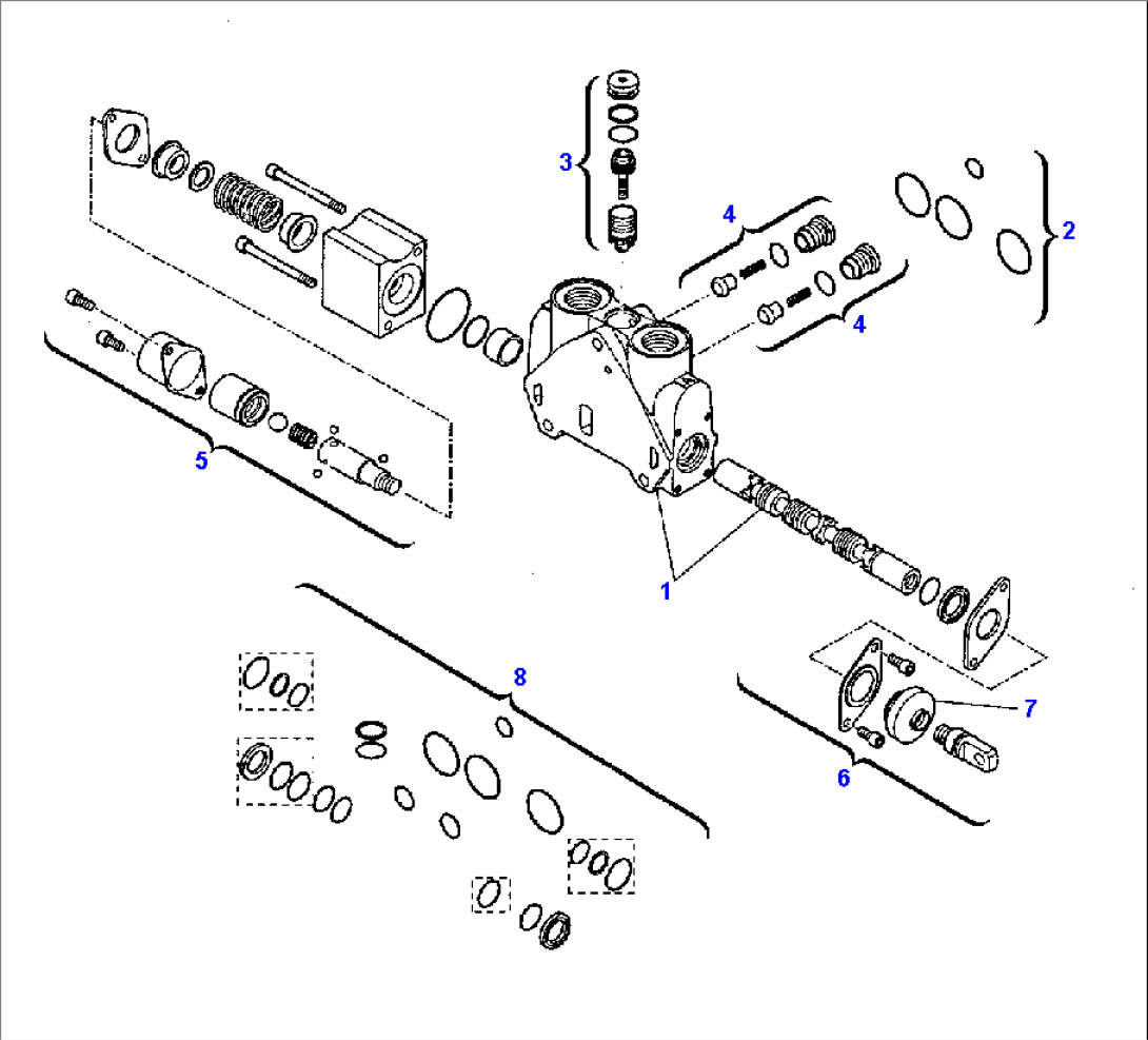SHOVEL CONTROL VALVE (WITH RETURN TO DIG) (3/4)