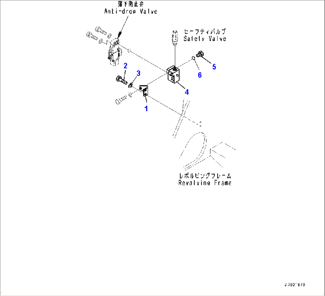 Boom Piping, Bracket (#65001-)