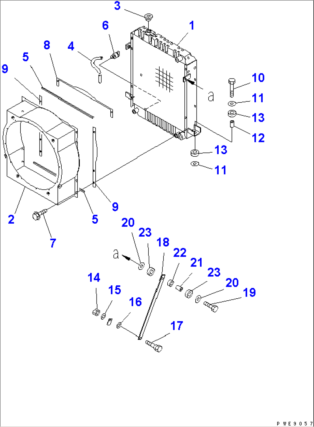 RADIATOR (RADIATOR AND MOUNTING PARTS)(#10001-11500)