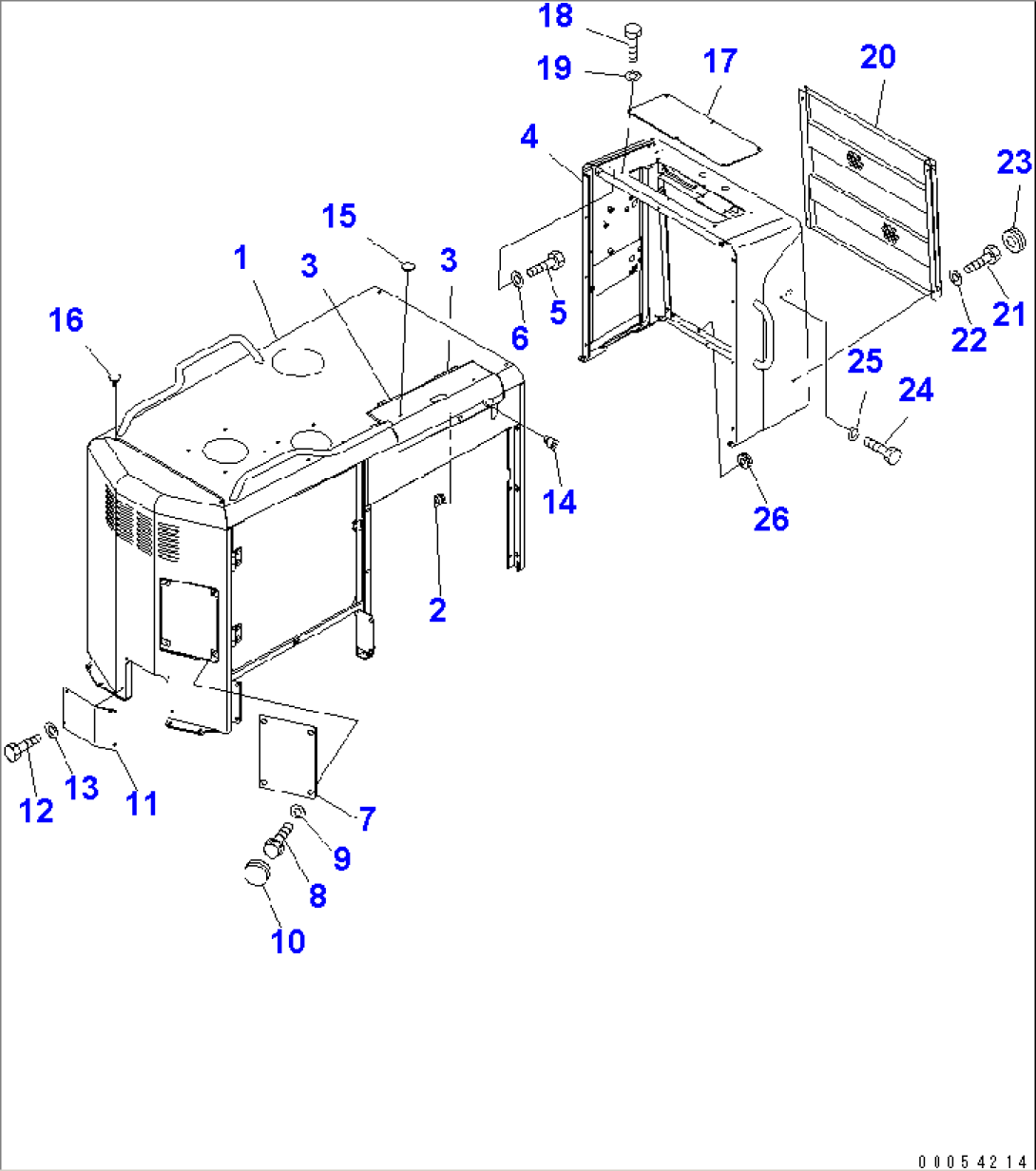ENGINE HOOD AND RADIATOR GUARD (1/2) (WITH AIR INTAKE EXTENSION)