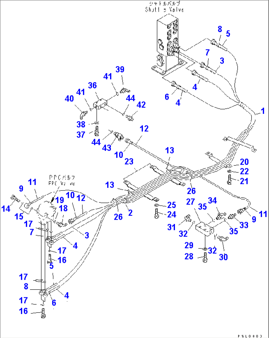 FLOOR FRAME (PPC TRAVEL LINE) (1 ACTUATOR)(#33466-)