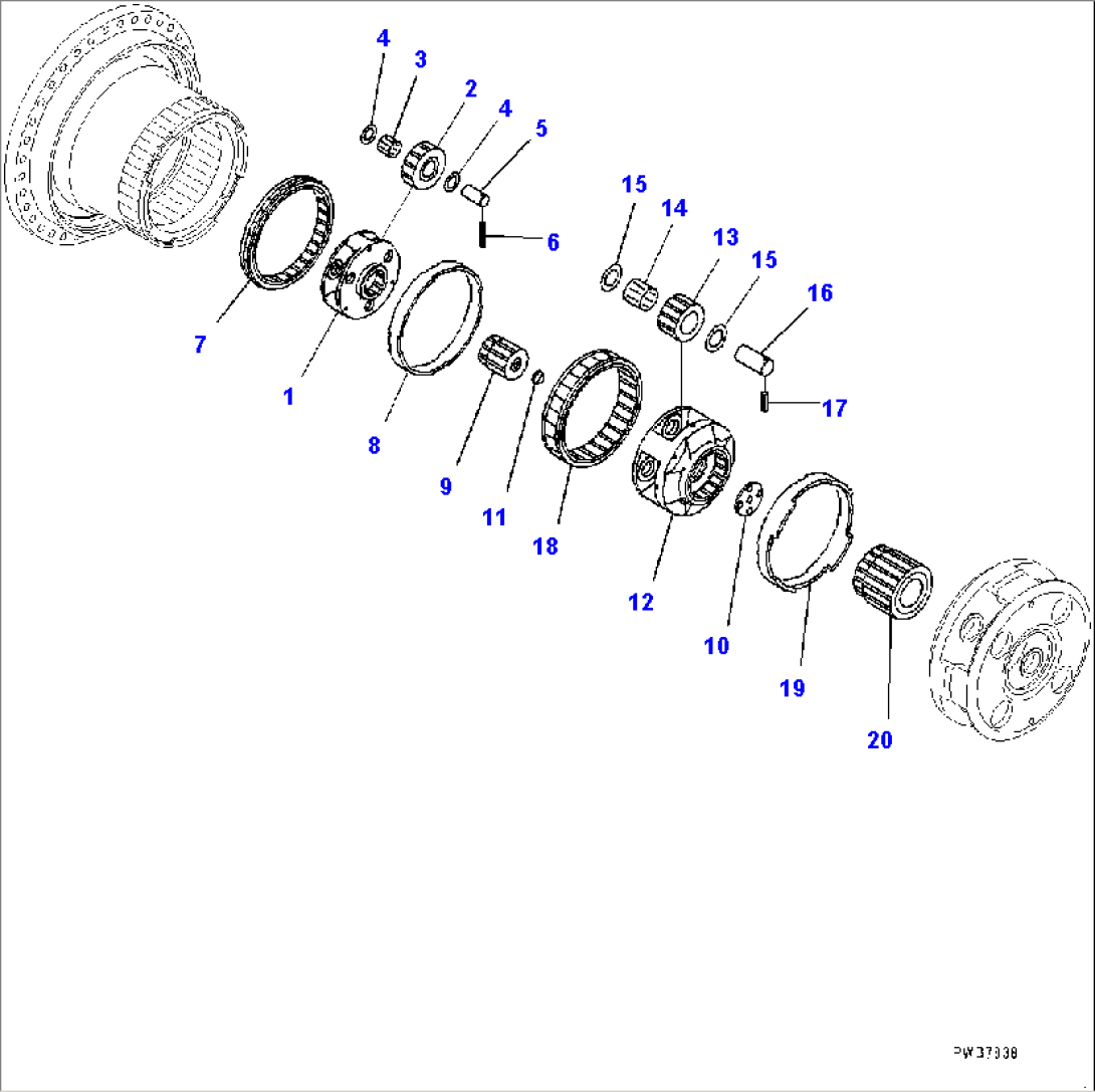 Track Frame, Final Drive L.H. (1/3) (#35201-)