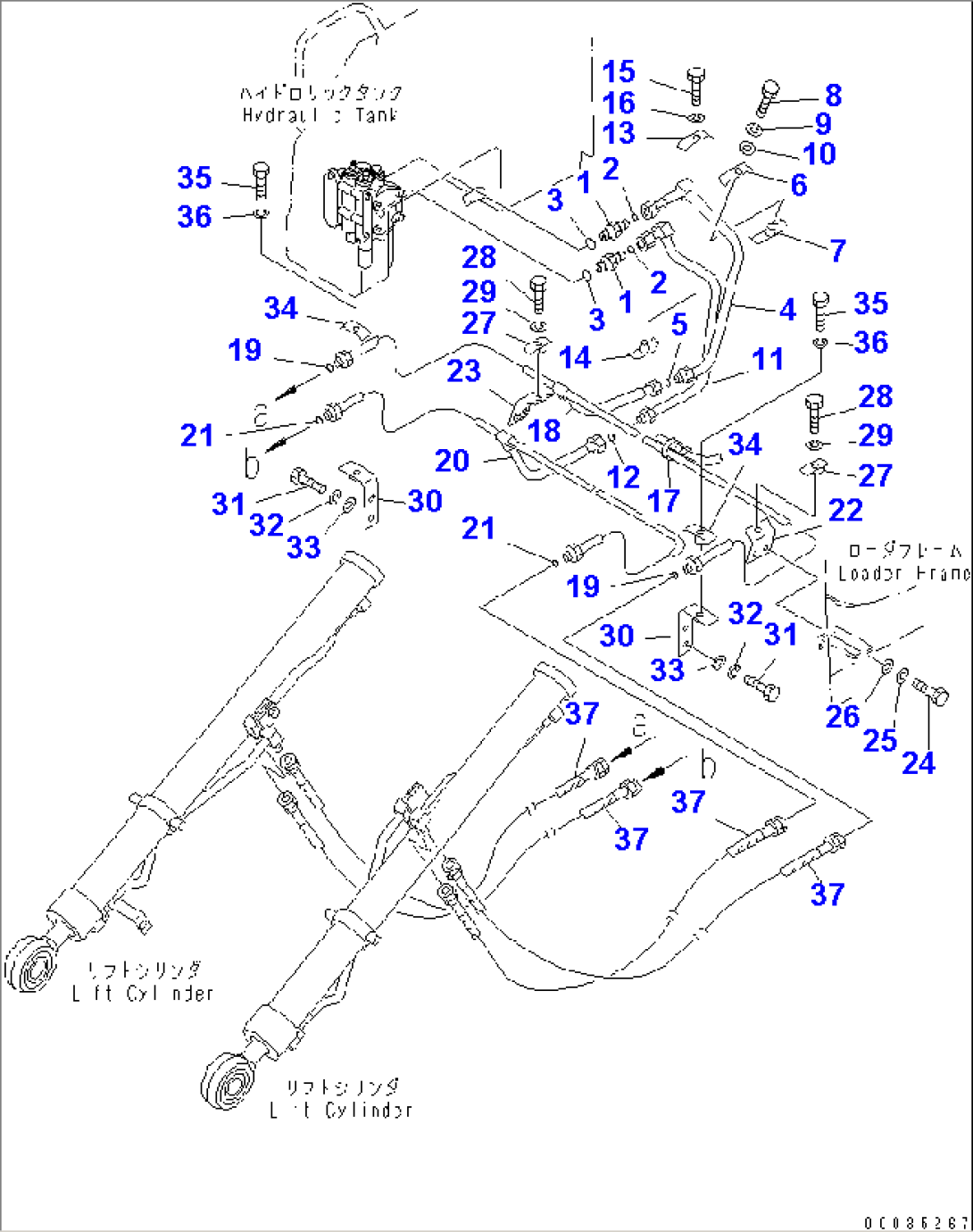 LIFT CYLINDER LINE (FOR ANGLE)