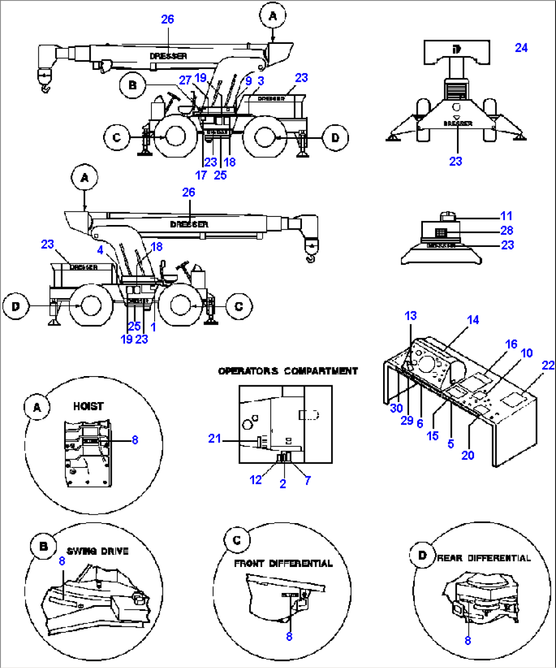 DRESSER DECALS - 150A FOUR SECTION POWER BOOM