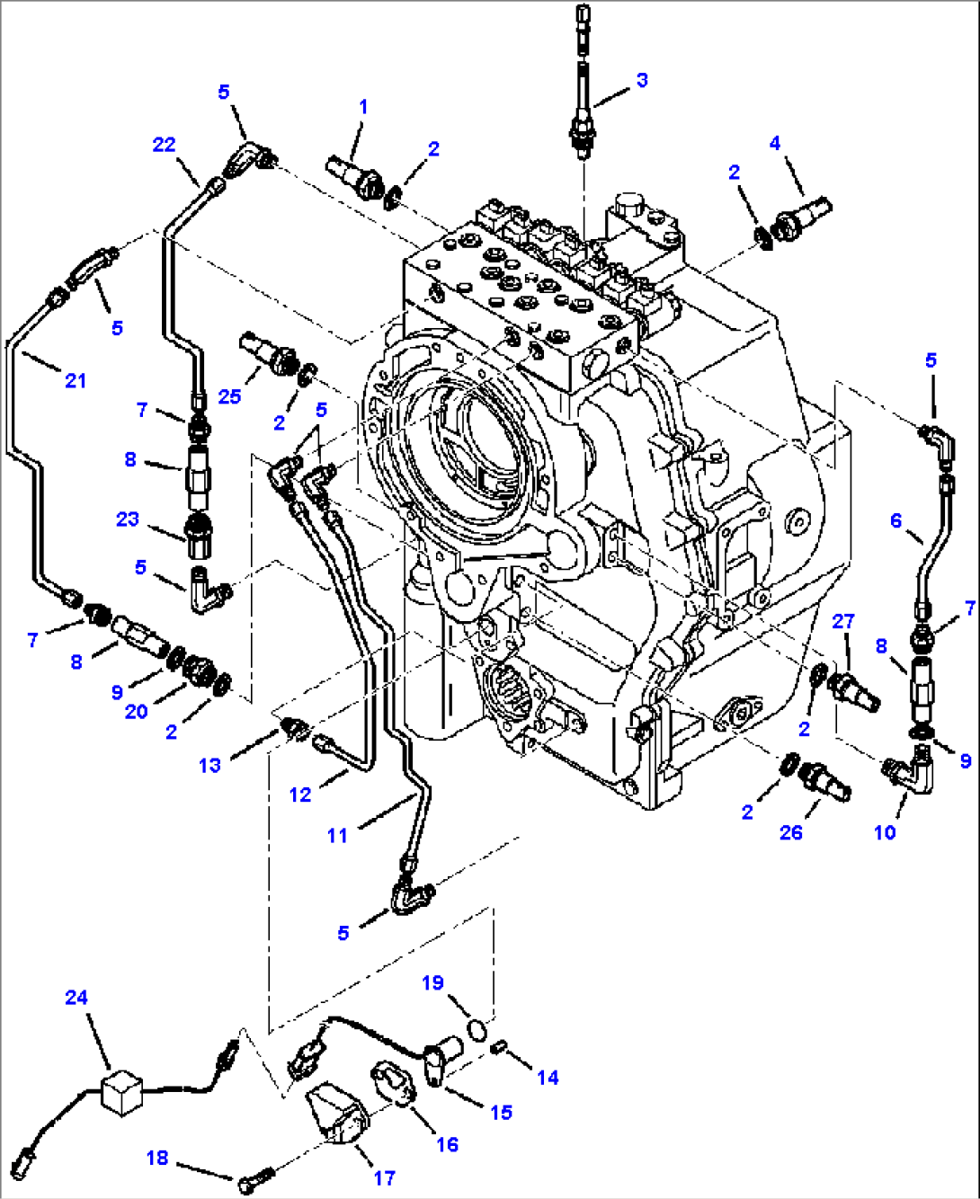 FIG. F3300-01A9 TRANSMISSION - TUBING AND SENSORS