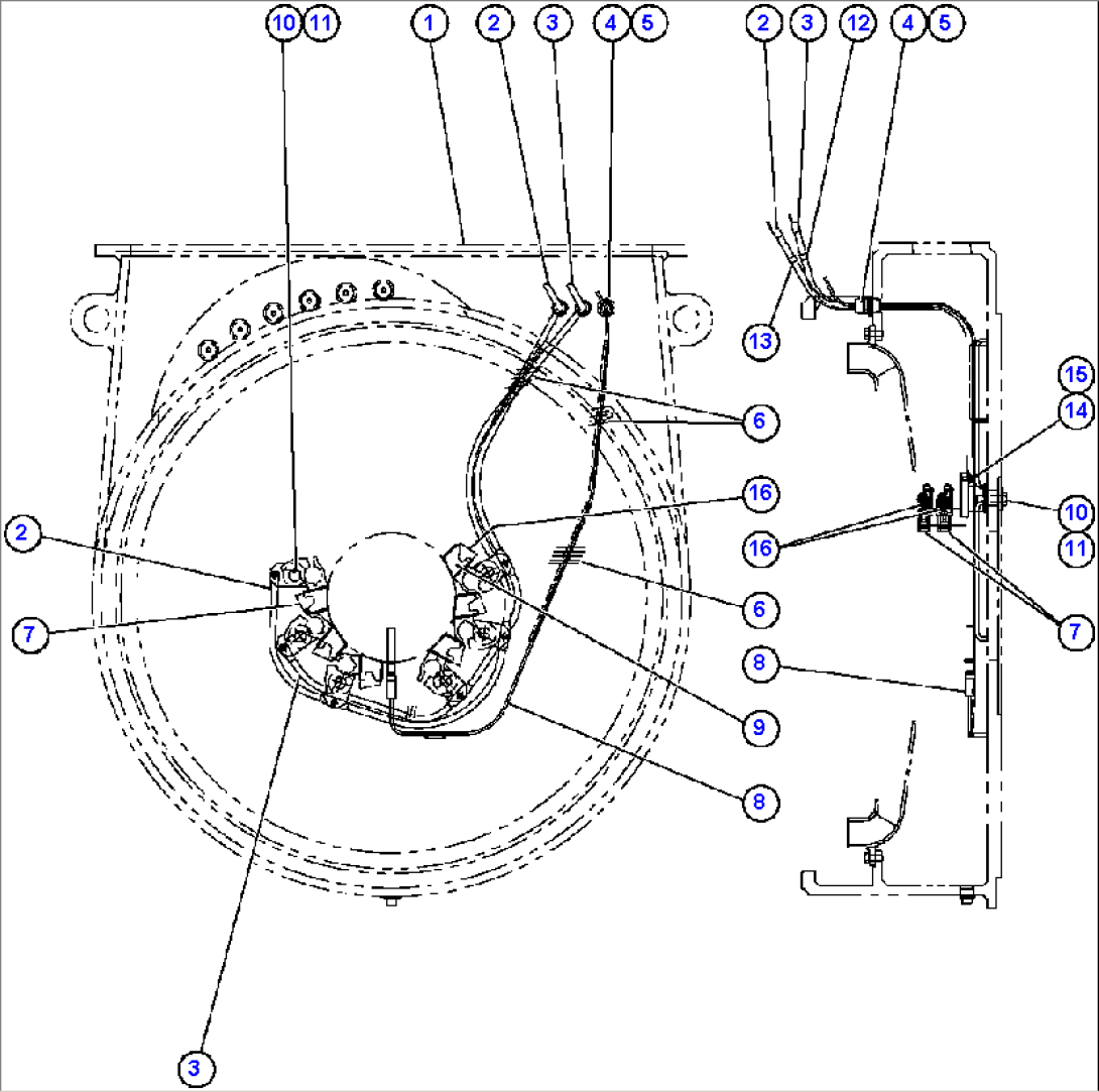 ALT. - BRUSH HOLDER/SPEED SENSOR WIRING (PC2610)
