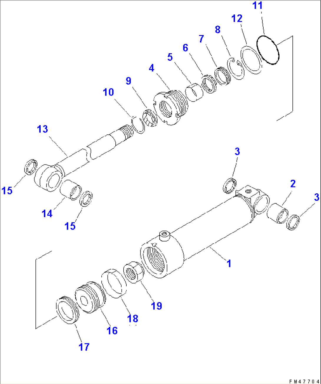 CLAM CYLINDER (FOR MULTI PURPOSE BUCKET)(#50001-)