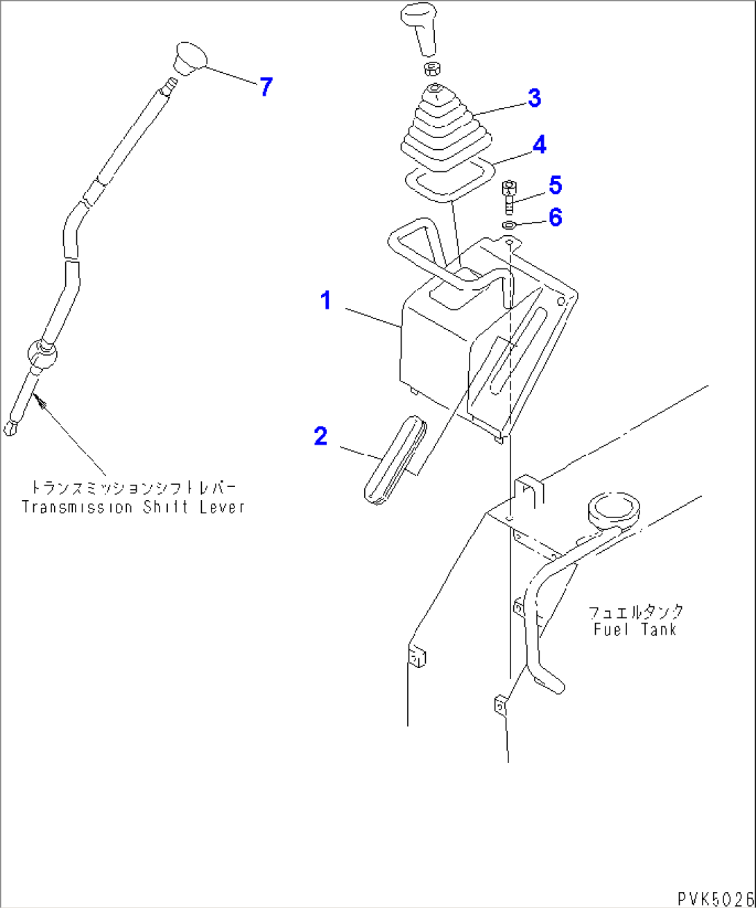 FUEL GUIDE AND TRANSMISSION KNOB (D20)