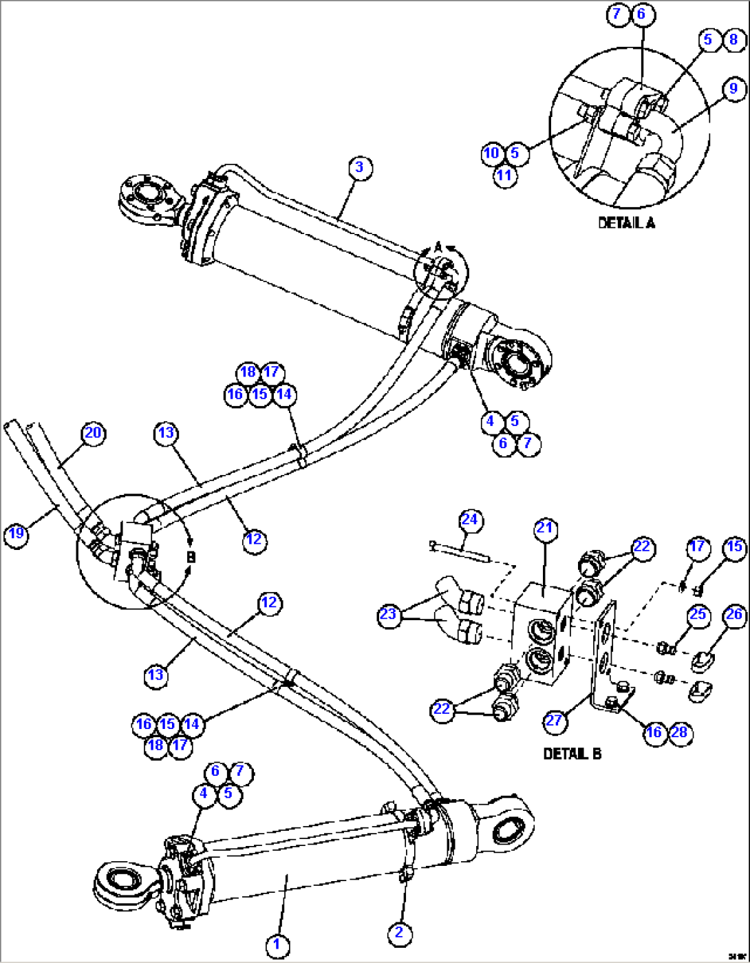 STEERING CYLINDER PIPING