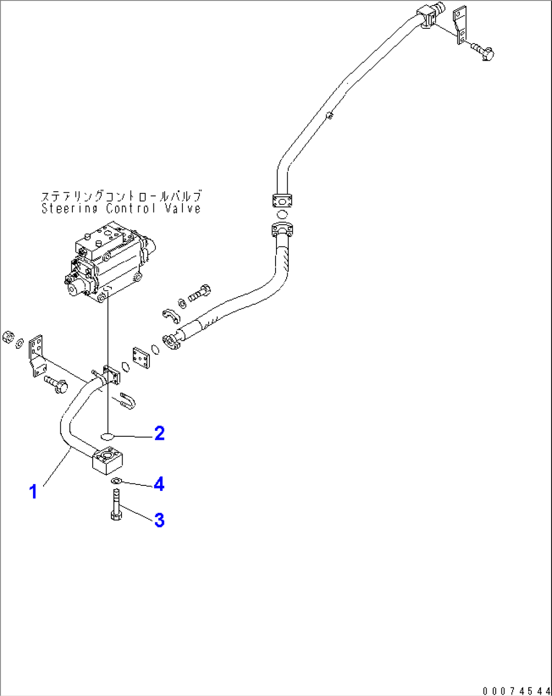 STEERING CONTROL VALVE (HYDRAULIC COOLING LINE)(#51075-)