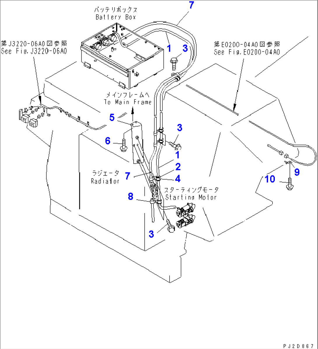 ELECTRICAL SYSTEM (STARTER CABLE AND ENGINE HEATER HARNESS)