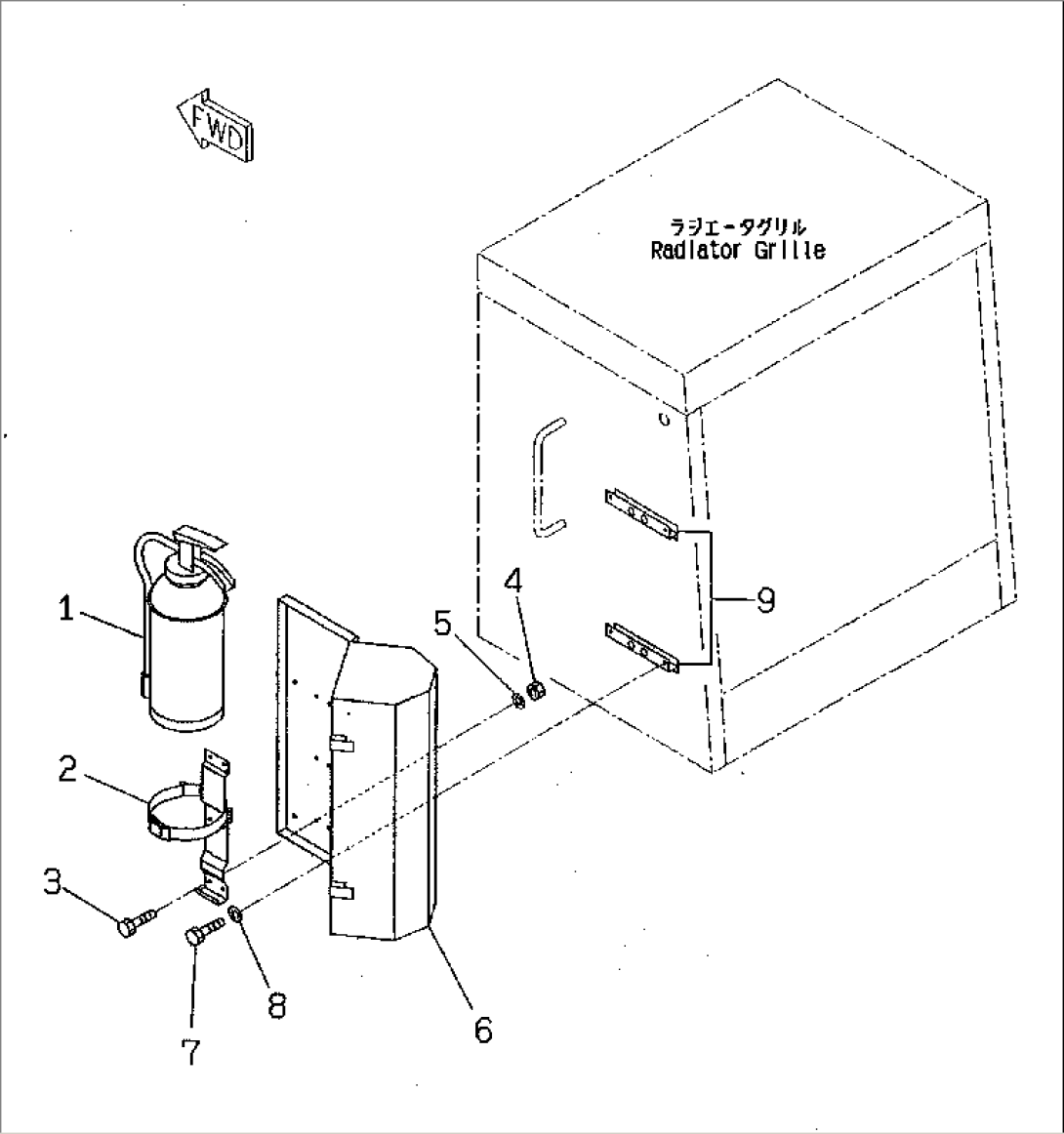 EXTINGUISHER (RADIATOR HOOD MOUNTING TYPE)