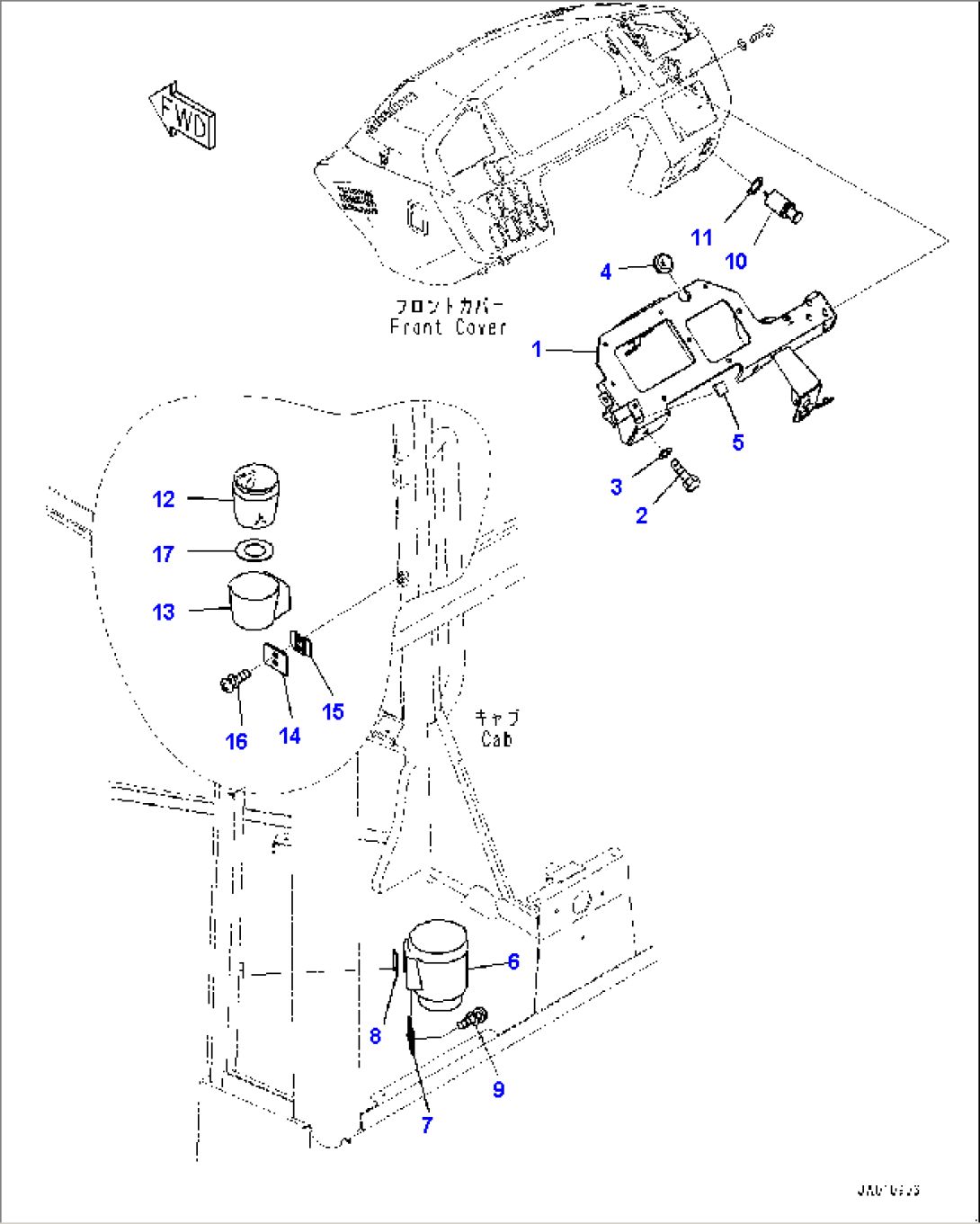 ROPS Cab, Monitor Mounting (#80001-)